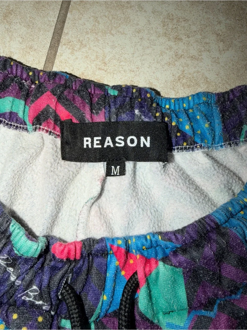 Reason Vintage Retro Blue Red Purple Green Black Athletic Sweat Shorts